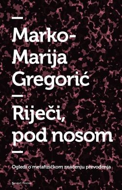 Korica knjige Riječi, pod nosom